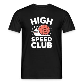 High Speed Club Snail - Men's T-Shirt - black - Front - AI Model Male 178 light (178cm)