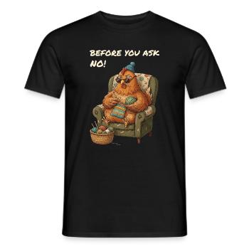 Funny Saying Chicken Crochets - Men's T-Shirt - black - Front - AI Model Male 178 light (178cm)