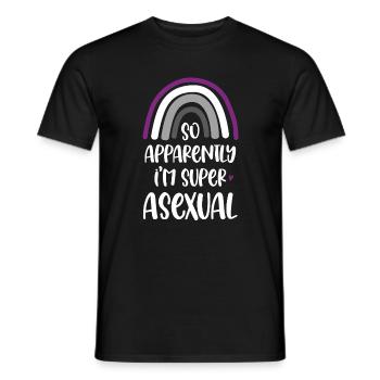LGBT Pride Month - So Apparently I'm Super Asexual - Men's T-Shirt - black - Front - AI Model Male 178 light (178cm)