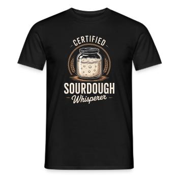 Certified Sourdough Whisperer - Men's T-Shirt - black - Front - AI Model Male 178 light (178cm)