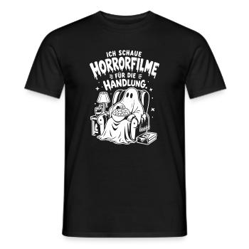 Horrorfilme wegen der Handlung Geist Design - Männer T-Shirt - Schwarz - Vorne - AI Model Male 178 light (178cm)