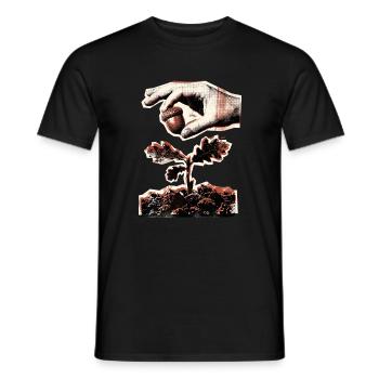 Plant more trees - Men's T-Shirt - black - Front - AI Model Male 178 light (178cm)