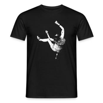 Kletternmotiv für dunkle Produkte - Männer T-Shirt - Schwarz - Vorne - AI Model Male 178 light (178cm)