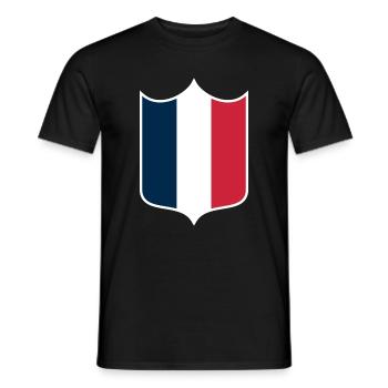 France - T-shirt homme - noir - Devant - AI Model Male 178 light (178cm)