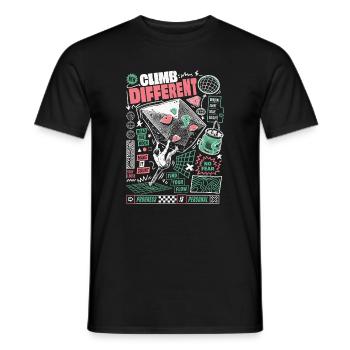Boulder More Climbing Motivation - Men's T-Shirt - black - Front - AI Model Male 178 light (178cm)