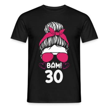 Bäm 30 Sonnenbrille Geburtstag Frau - Männer T-Shirt - Schwarz - Vorne - AI Model Male 178 light (178cm)