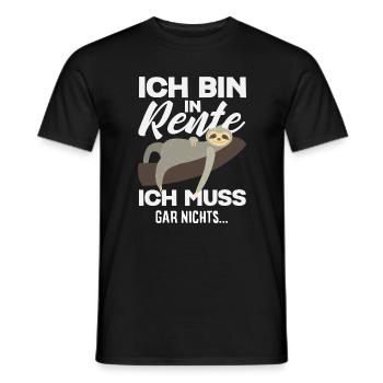 Rente Gar Nichts Faultier Sofa - Männer T-Shirt - Schwarz - Vorne - AI Model Male 178 light (178cm)