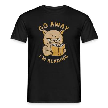 Geh weg, ich lese - Männer T-Shirt - Schwarz - Vorne - AI Model Male 178 light (178cm)