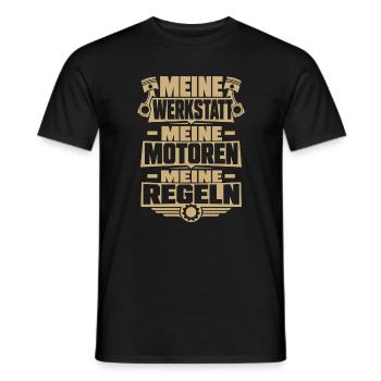 Bester Mechaniker Spruch Werkstatt Chef - Männer T-Shirt - Schwarz - Vorne - AI Model Male 178 light (178cm)