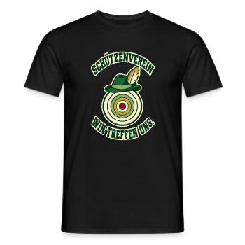 Schützenverein Wir treffen uns - Männer T-Shirt - Schwarz - Vorne - AI Model Male 178 light (178cm)