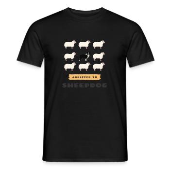 Süchtig nach Schäferhund - Männer T-Shirt - Schwarz - Vorne - AI Model Male 178 light (178cm)