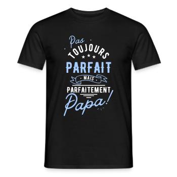 Cadeau Fête des pères - Parfaitement papa! - T-shirt homme - noir - Devant - AI Model Male 178 light (178cm)