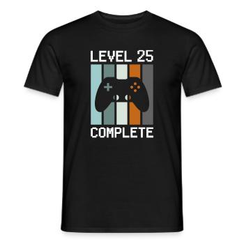 Gamer Level 25 Anniversaire 25 ans - T-shirt homme - noir - Devant - AI Model Male 178 light (178cm)