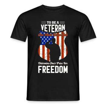Veterans Day Patriot Vétéran Usa Flag - T-shirt homme - noir - Devant - AI Model Male 178 light (178cm)