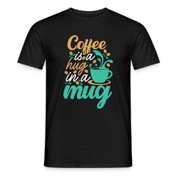 Cup of Hugs - Männer T-Shirt - Schwarz - Vorne - AI Model Male 178 light (178cm)