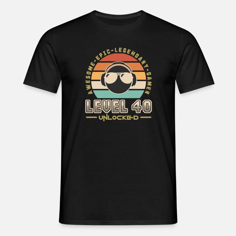 Stufe 40 - Männer T-Shirt - Schwarz