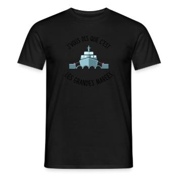 François l'embrouille garde maritime - T-shirt homme - noir - Devant - AI Model Male 178 light (178cm)
