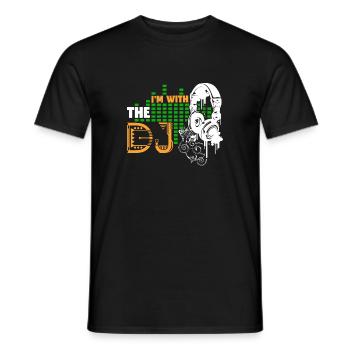 DJ je suis avec le DJ - T-shirt homme - noir - Devant - AI Model Male 178 light (178cm)