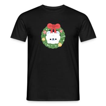 Noël de l’ours polaire - T-shirt homme - noir - Devant - AI Model Male 178 light (178cm)