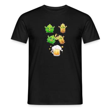 meadows outfit beer fusion hops malt - Men's T-Shirt - black - Front - AI Model Male 178 light (178cm)
