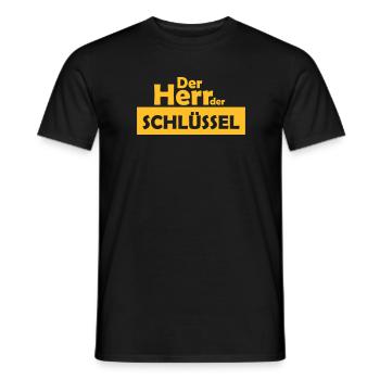 der herr der schlüssel - Männer T-Shirt - Schwarz - Vorne - AI Model Male 178 light (178cm)