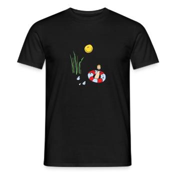 Bathing fun - Men's T-Shirt - black - Front - AI Model Male 178 light (178cm)
