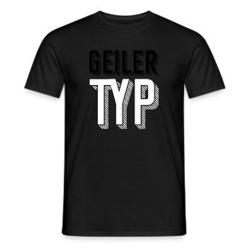 Geiler Typ - Männer T-Shirt - Schwarz - Vorne - AI Model Male 178 light (178cm)