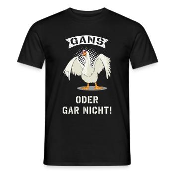 Goose or not at all - Men's T-Shirt - black - Front - AI Model Male 178 light (178cm)