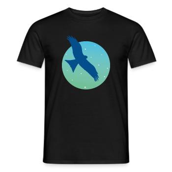 Red Kite - blue edition - Men's T-Shirt - black - Front - AI Model Male 178 light (178cm)