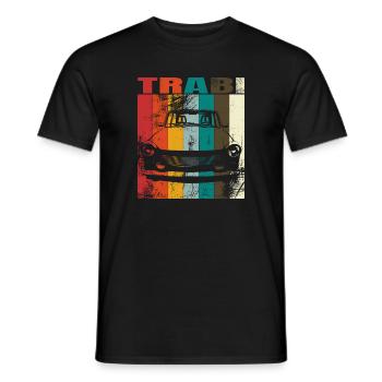 Trabi Voiture Est-Allemande GDR Culte Rétro Vintage - T-shirt homme - noir - Devant - AI Model Male 178 light (178cm)