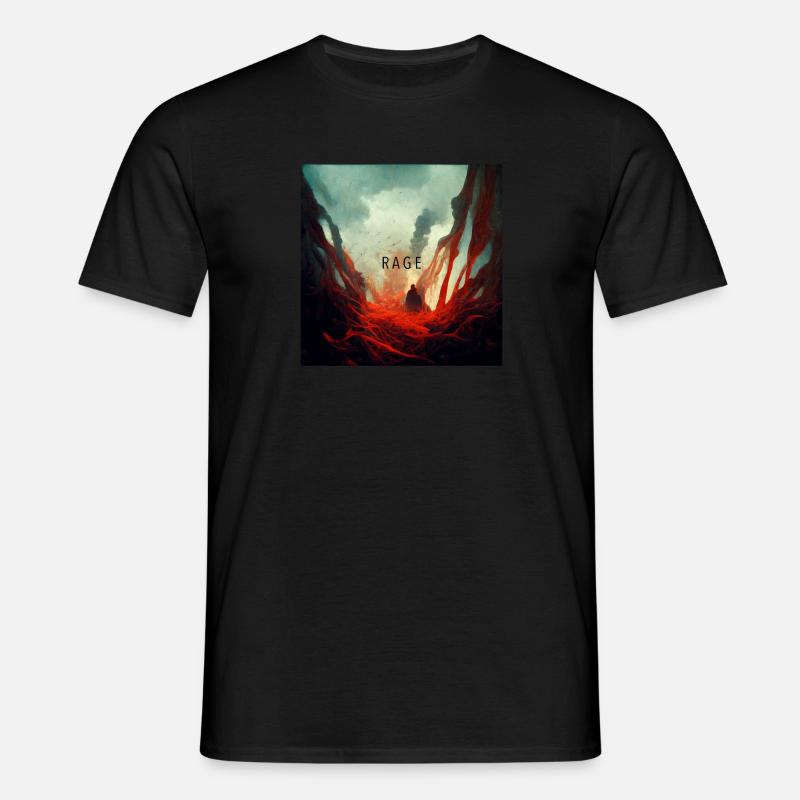 Rage Wut - Männer T-Shirt - Schwarz