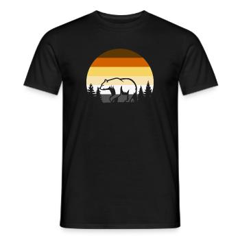 LGBT Bear Shirt, Gay bear Community, Bear Pride - Men's T-Shirt - black - Front - AI Model Male 178 light (178cm)