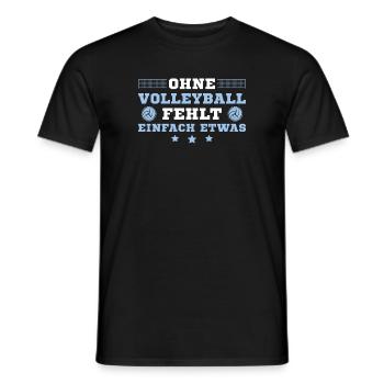 Ohne Volleyball fehlt einfach etwas - Männer T-Shirt - Schwarz - Vorne - AI Model Male 178 light (178cm)