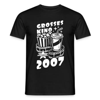 Großes Kino 2007 Geburtstag Geschenk - Männer T-Shirt - Schwarz - Vorne - AI Model Male 178 light (178cm)