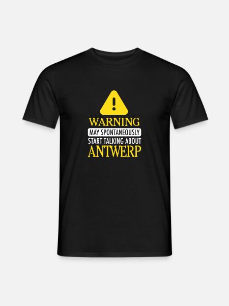 WARNING !: Antwerp - Men's T-Shirt - black
