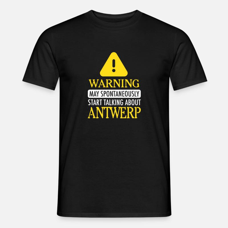 WARNING!: Antwerp - Männer T-Shirt - Schwarz