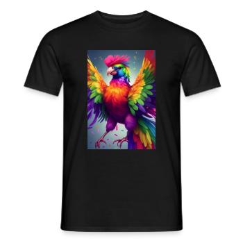 Pride Bird CSD LGBT LGBTQ LGBTQ+ Gay Pride - T-shirt homme - noir - Devant - AI Model Male 178 light (178cm)