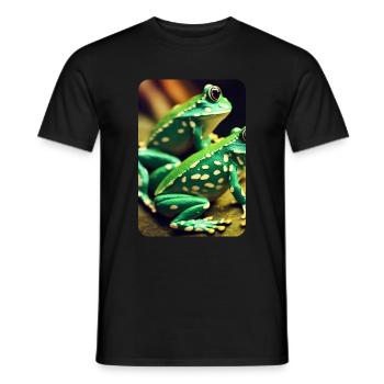 Frosch oder nicht? #043 Artenschutz und Nachhaltig - Männer T-Shirt - Schwarz - Vorne - AI Model Male 178 light (178cm)