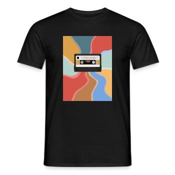 Retro cassette - Men's T-Shirt - black - Front - AI Model Male 178 light (178cm)