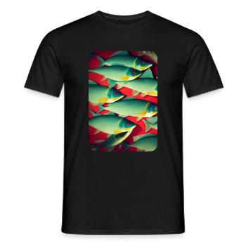 skate worm design 398 - Männer T-Shirt - Schwarz - Vorne - AI Model Male 178 light (178cm)