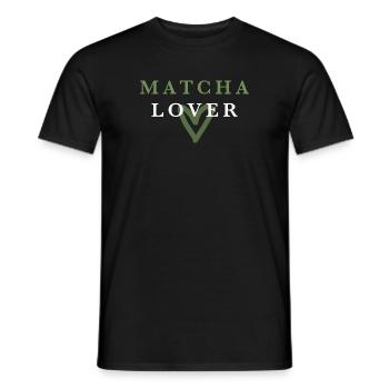 Amoureux du Matcha Cœur Vert - T-shirt homme - noir - Devant - AI Model Male 178 light (178cm)