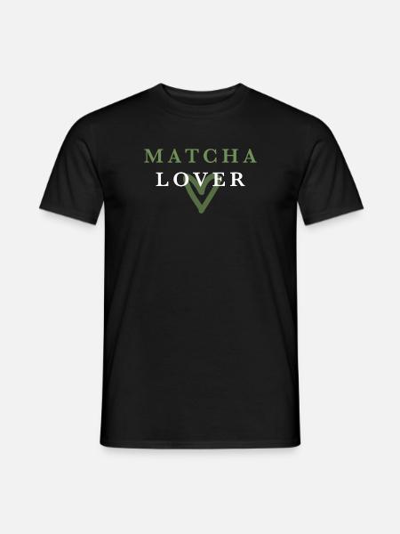Matcha Lover Green Heart - Men's T-Shirt - black