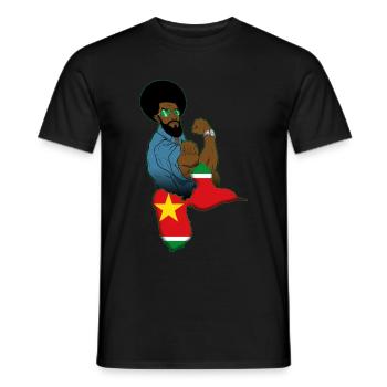 Guadeloupe Flagge Antillen Gwada Karibik - Männer T-Shirt - Schwarz - Vorne - AI Model Male 178 light (178cm)