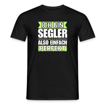 Einfach ein Perfekter Segler - Männer T-Shirt - Schwarz - Vorne - AI Model Male 178 light (178cm)