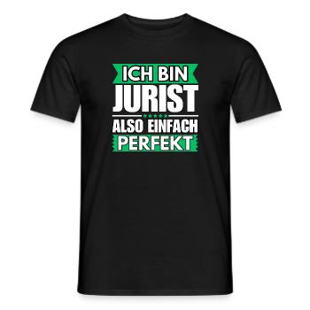 Einfach ein Perfekter Jurist - Männer T-Shirt - Schwarz - Vorne - AI Model Male 178 light (178cm)