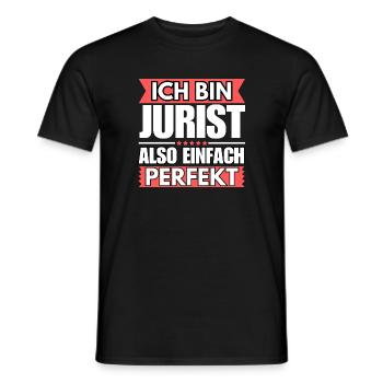 Einfach ein Perfekter Jurist - Männer T-Shirt - Schwarz - Vorne - AI Model Male 178 light (178cm)