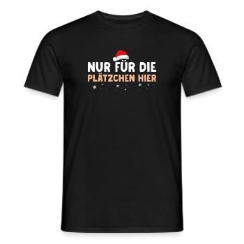 Plätzchen backen Weihnachten - Männer T-Shirt - Schwarz - Vorne - AI Model Male 178 light (178cm)