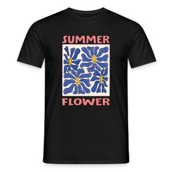 summer flower - Männer T-Shirt - Schwarz - Vorne - AI Model Male 178 light (178cm)