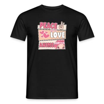 Cute Japanese Manga Women Girls Gift Otaku Kawaii - Männer T-Shirt - Schwarz - Vorne - AI Model Male 178 light (178cm)