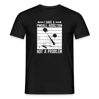 J’ai une idée de flipper Addiction Pinball - T-shirt homme - noir - Devant - AI Model Male 178 light (178cm)
